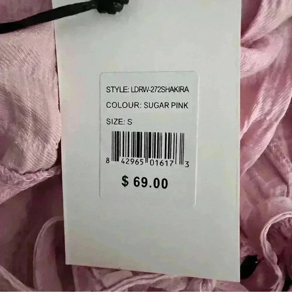 Brave Soul London Sugar Pink Layered Crinkled Mini Dress, Size Small NWT - Picture 6 of 8